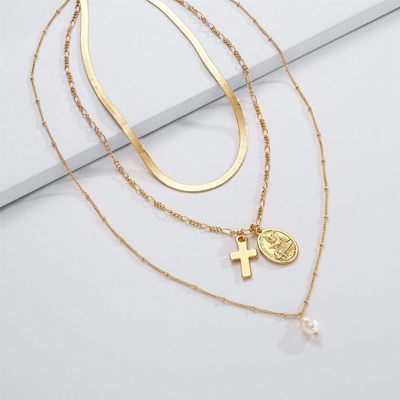 Boutique Jewelry - 14K Gold Plated Layering Choker Necklace